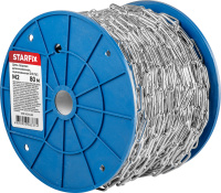 Цепь сварная длиннозвенная, оцинк. М2 DIN 763 (бухта 80 м) STARFIX