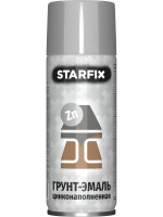 Грунт-эмаль цинконаполненная STARFIX серебристая, 520 мл