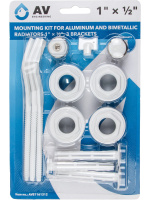 Комплект для монтажа алюминиевых и биметаллических радиаторов 1" 1/2", 3-кронштейна, AV Engineering