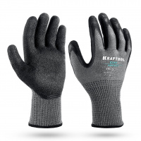 KRAFTOOL CUT PROTECT, XL (10), перчатки с кевларовой нитью для защиты от порезов, с рельефным латексным покрытием (11245-XL)