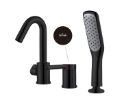 Смеситель для ванны (Lt) D35, серия Lotus черный, a-five