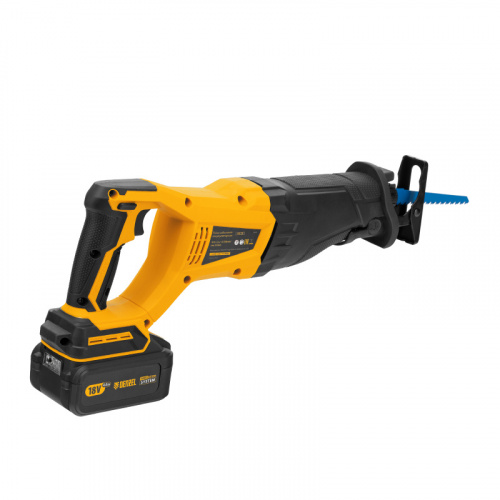 Пила сабельная аккумуляторная бесщет BRC-120,  18В Li-Ion Denzel