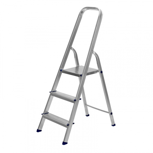 Стремянка, 3 ступени, алюминиевая, Сибртех