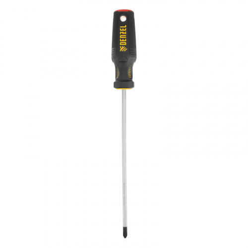 Отвертка PH2х200 мм, CrV, трехкомпонентная рукоятка Denzel