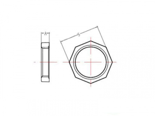 Контргайка 1" чугун оцинк., AV Engineering