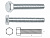Болт М24х120 мм шестигр., цинк, кл.пр. 5.8, DIN 933 STARFIX
