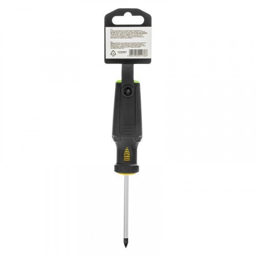 Отвертка, PZ1x75 мм, S2, 3к рукоятка Denzel