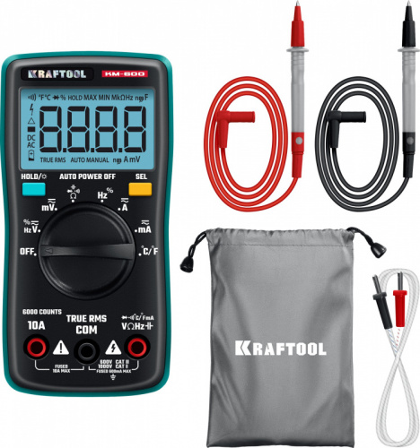 KRAFTOOL KM-600 цифровой мультиметр (59854)