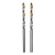 Сверло спиральное по металлу 3,2 x 65 мм, Р6М5, Golden Tip , 2шт. Denzel