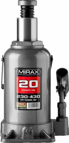 MIRAX 20т, 230-430 мм домкрат бутылочный гидравлический