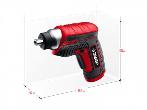 ЗУБР ViX 3.6 В, аккумуляторная отвертка, 10 бит (ЗО-Е-3.6 Ли)
