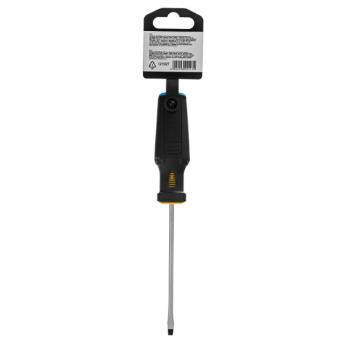 Отвертка, SL4х100 мм, S2, 3к рукоятка Denzel