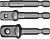 STAYER Maxfix, 50 мм, 3 шт, адаптеры для торцовых головок (26656-H3)