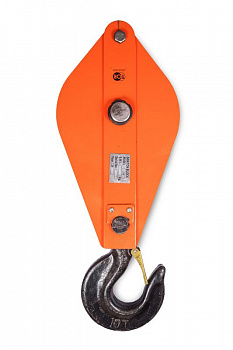 Блок монтажный однорольный с  крюком TOR HQG(L) K1-10,0 т с откидной щекой (G)