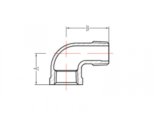 Колено 2" вн.-нар. чугун оцинк., AV Engineering