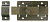ЗД-02, для дверей, 75 х 115 мм, усиленная, плоский засов, цвет бронза, накладная задвижка (37778-2)