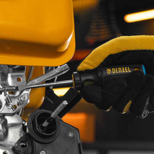 Отвертка, SL5x75 мм, S2, 3к рукоятка Denzel