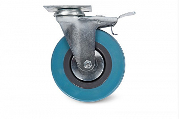 Колесо аппаратное поворотное SCgb 42 100 мм с тормозом (F)