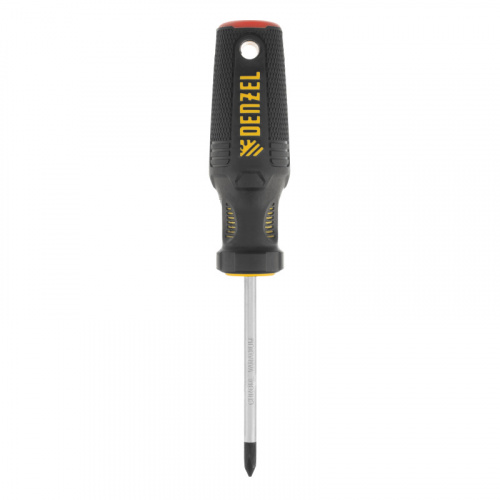 Отвертка PH1х75 мм, CrV, трехкомпонентная рукоятка Denzel