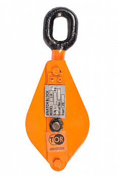 Блок монтажный однорольный с  ушком TOR HQG(L) K1-0,5 т с откидной щекой (G)