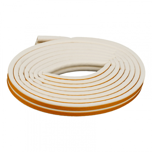 Уплотнитель, 12 м, профиль "D", белый Сибртех