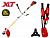 Триммер аккум. WORTEX TB 3036-1 AT XLT SOLO БЕСЩЁТ.ДВИГ., 18В+18В, шир.скаш.380/255 мм леска/нож