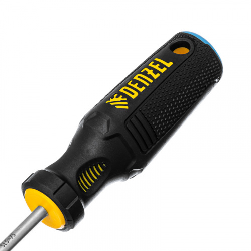 Отвертка, SL5x75 мм, S2, 3к рукоятка Denzel