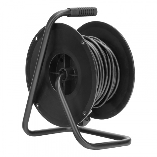 Удлинитель силовой 25 м, 16А, тип УХз16, ПВС, на кабельной катушке, 4 розетки, Сибртех