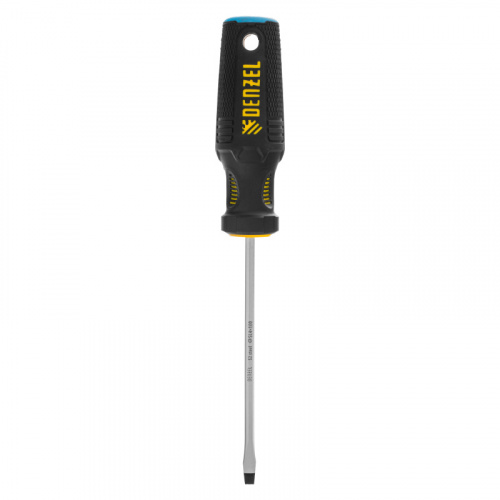 Отвертка, SL4х100 мм, S2, 3к рукоятка Denzel