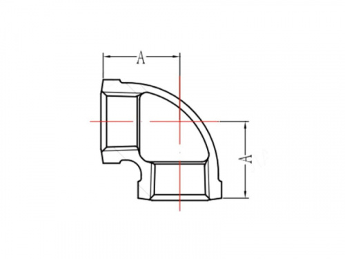Колено 2" вн. чугун оцинк., AV Engineering