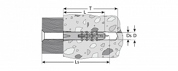 ЗУБР 10 х 60/5.0 х 80 мм, полипропиленовый дюбель с саморезом, 6 шт (30661-10-60)