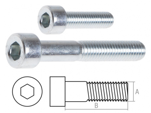 Винт М10х70 мм с внутр. шестигр., цинк, кл.пр. 8.8, DIN 912 (25 кг) РМЗ