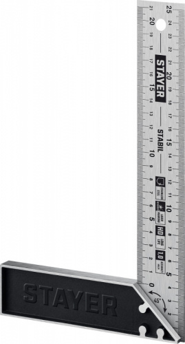 STAYER 250 мм, столярный угольник, Professional (3431-25)