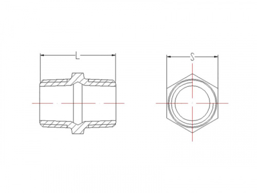 Ниппель 1" нар.-нар. чугун оцинк., AV Engineering
