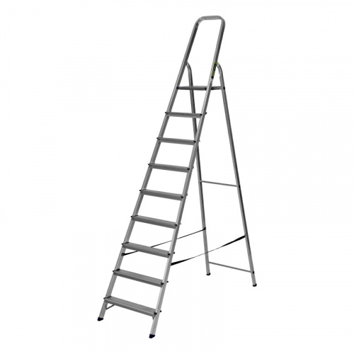 Стремянка, 9 ступеней, алюминиевая, Сибртех