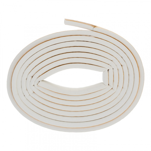 Уплотнитель, 12 м, профиль "D", белый Сибртех